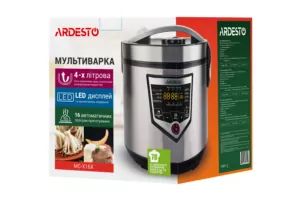 Ardesto multicooker, 860W, bowl-4l, electronic control, recipes book, plastic, silver