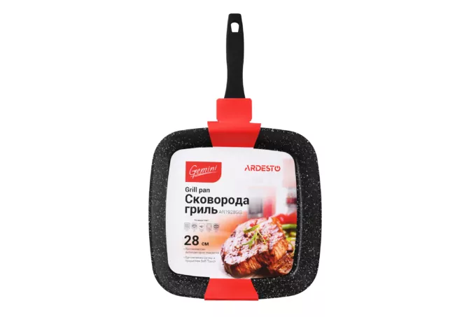 Grill fry pan ARDESTO Gemini Gussola, 28cm, aluminium, black