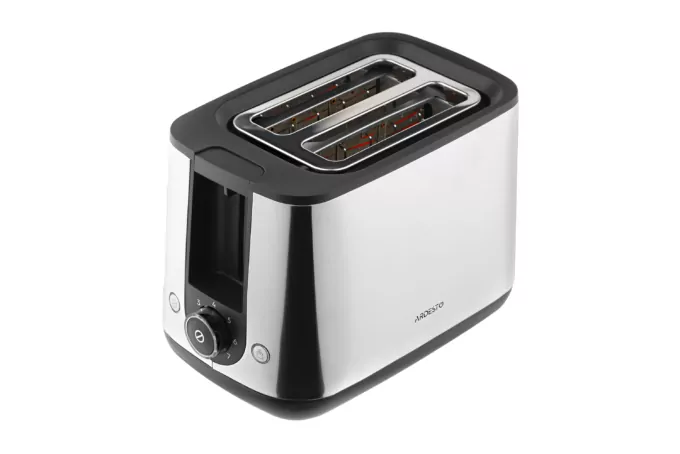 Тостер Ardesto Steel Collection 800Вт, металл/пластик, серебристый-черный