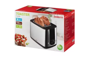 Тостер Ardesto Steel Collection 800Вт, металл/пластик, серебристый-черный