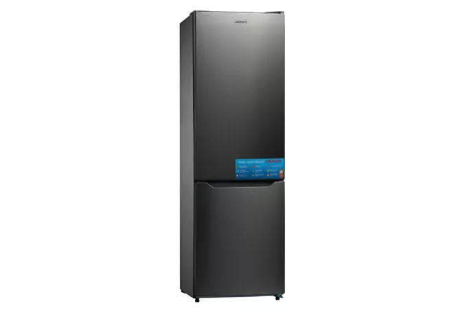 Ref ARDESTO with bottom freezer, 188×59.5×63, ref-224L, freez.-78L, 2doors, A+, NF, fresh zone, silvery