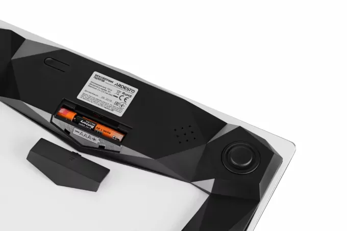 Ardesto scales for floor Leaves.150kg, AAAx2 included, glass, multi-colored