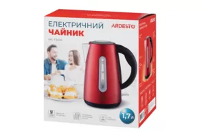 Ardesto electric kettle EKL-F300R, 1.7L, metal, Strix, red