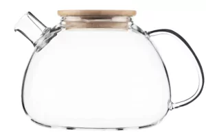 Ardesto Teapot Midori, 1500ml, borosilicate glass, bamboo, transparent