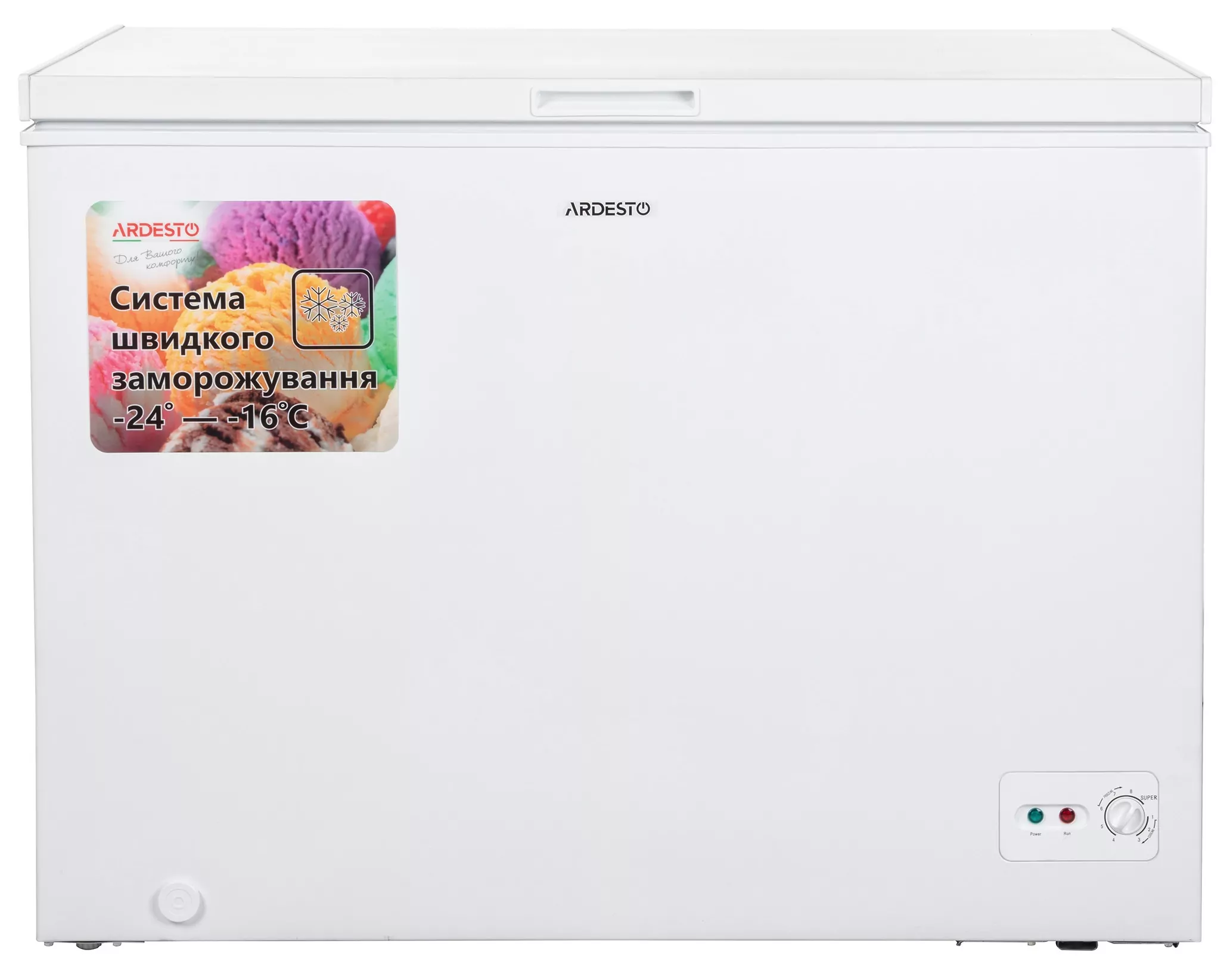 Chest freezer ARDESTO, 290L, A+, ST, white