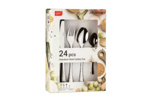ARDESTO Cutlery set Gemini Hammered, 24pcs, stainless steel