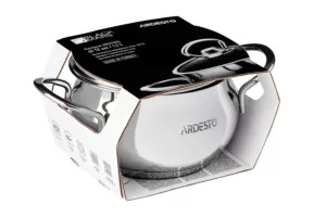 Каструля зі скляною кришкою Ardesto Black Mars, 1.1л, нержавіюча сталь