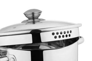 Кастрюля со стеклянной крышкой и сливом Ardesto Gemini Lecco, 4.7л, нержавеющая сталь