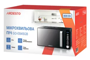 Микроволновая печь ARDESTO, 20л, электр. управл., 800Вт, дисплей, откр.ручкой, черный