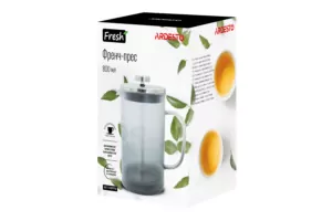 Ardesto French press Fresh Matt, borosilicate glass, plastic, grey