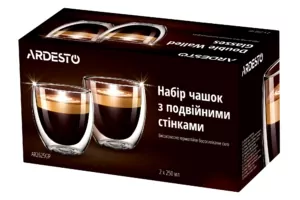 Cup set Ardesto with double walls AR2625GP