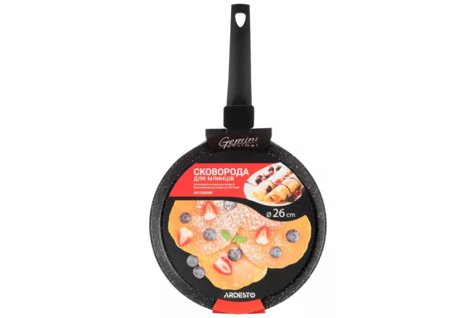 Crepe pan ARDESTO Gemini Gourmet Daiano, 26cm, aluminium, black