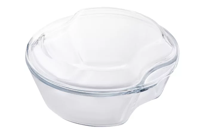 Форма для запекания с крышкой Ardesto Black Mars, 20.6х20.6х9.9см, боросиликатное стекло, круглая, прозрачный