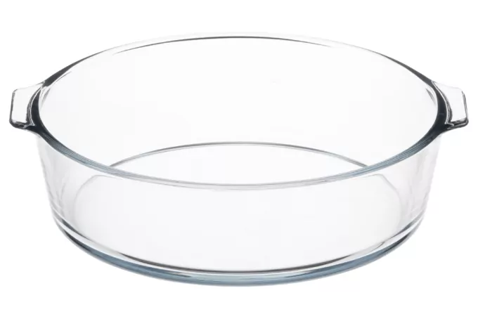 Форма для запікання Ardesto Black Mars, 23х20х6см, боросилікатне скло, кругла, прозорий