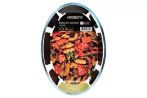 Ardesto Baking pan Black Mars, 30х21х6.5cm, borosilicate glass, oval, transparent