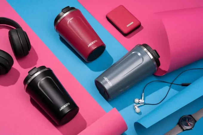 ARDESTO Термокухоль Urban 380 мл, червоний, нержавіюча сталь