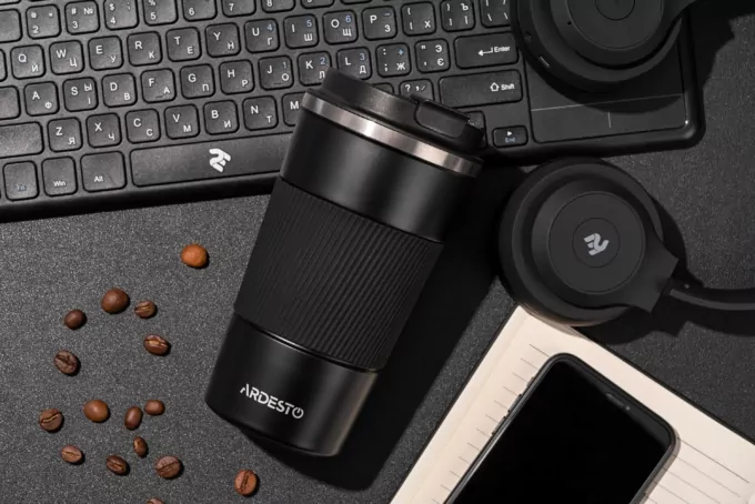 Термокухоль Ardesto Urban, 500мл, нержавіюча сталь, чорний