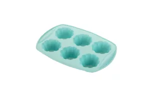 Ardesto Muffin pan Tasty baking, blue, 30х21х4cm, 6pcs, silicone, gray-blue
