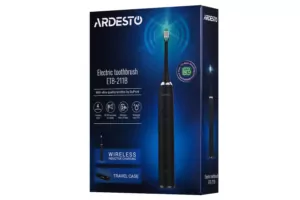 Щетка зубная электр. Ardesto ETB-211B, 40т. колеб/мин, насадок-5, футляр, IPX7, черный