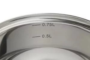 Ківш зі скляною кришкою Ardesto Gemini Bari, 0.8л, нержавіюча сталь