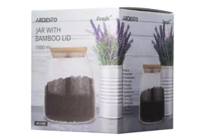 Jar ARDESTO Fresh Classic 1000 ml, glass, bamboo AR1310BC