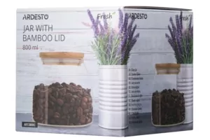 Банка для хранения ARDESTO Fresh Classic 800 мл, стекло, бамбук AR1380BC