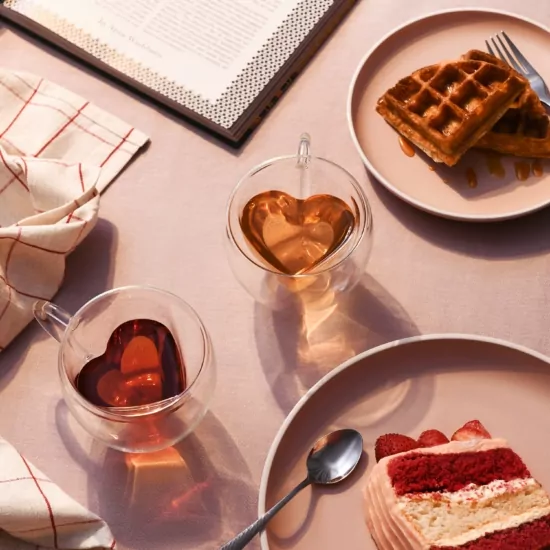 Набор чашек с ручками с двойными стенками ARDESTO, 300мл, 9.5см, 2шт, боросиликатное стекло, прозрачный