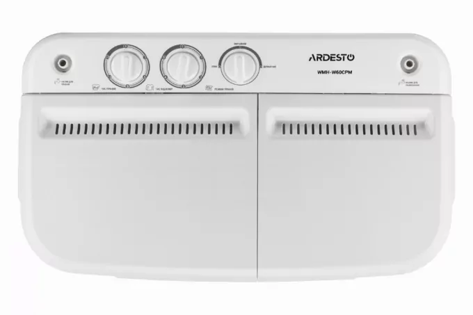 ARDESTO Пральна машина напівавтомат WMH-W60CPM, 6кг, 1350, 41см, Білий