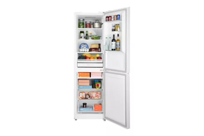 Ref ARDESTO with bottom freezer, 180×54.5×63, ref-172L, freez.-87L, 2doors, A+, NF, fresh zone, white