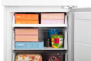 Ref ARDESTO with bottom freezer, 180×54.5×63, ref-172L, freez.-87L, 2doors, A+, NF, fresh zone, white