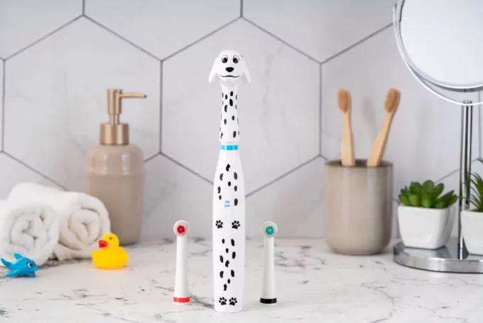 Ardesto toothbrush electric ETB-003DOG, for kids, 8.8th. fluct/min, nozzle-3, IPX6, white