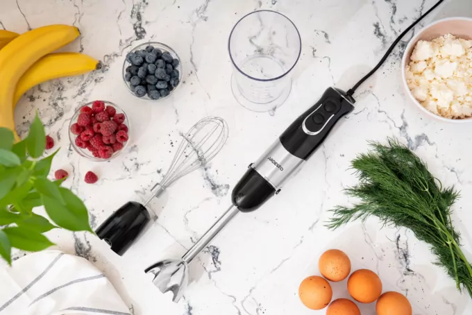 Блендер заглибний ARDESTO 800Вт, 2в1, чаша-600мл, чорний