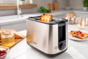 Тостер Ardesto Steel Collection 800Вт, металл/пластик, серебристый-черный