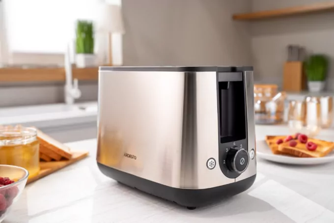 Тостер Ardesto Steel Collection 800Вт, металл/пластик, серебристый-черный