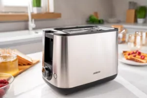 Тостер Ardesto Steel Collection 800Вт, металл/пластик, серебристый-черный