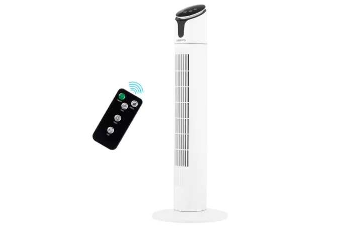 Вентилятор ARDESTO колонный, 90см, 50Вт, пульт ДУ, дисплей, черно-белый
