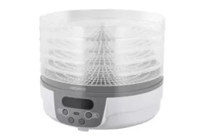 Сушарка для продуктів  Ardesto FDB-5321T, 250Вт, піддонів -5×3см, діаметр-32см, макс-70°С, таймер, електр. управління, пластик , білий