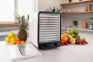 Сушарка для продуктів Ardesto 550Вт, піддонів – 10+1×3см, макс – 70°С, сітка для ягід, пластик, білий
