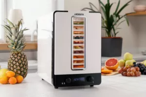 Сушарка для продуктів Ardesto 550Вт, піддонів – 10+1×3см, макс – 70°С, сітка для ягід, пластик, білий