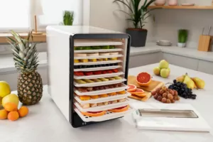 Сушарка для продуктів Ardesto 550Вт, піддонів – 10+1×3см, макс – 70°С, сітка для ягід, пластик, білий