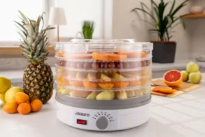Сушка для продуктов  Ardesto FDB-5320, 245Вт, поддонов -5×3см, диаметр-32см, макс-70°С, рег.темп, пластик, белый