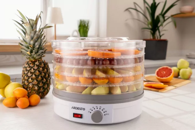 Сушка для продуктов  Ardesto FDB-5320, 245Вт, поддонов -5×3см, диаметр-32см, макс-70°С, рег.темп, пластик, белый