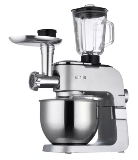 Кухонна машина Ardesto 1500Вт, чаша-метал, корпус-метал, насадок-10, сріблясто-сірий