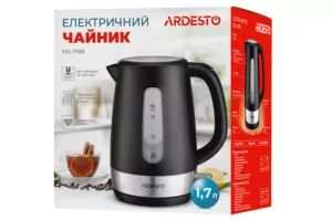 Электрочайник Ardesto 1.7л, Strix, пластик, черный матовый