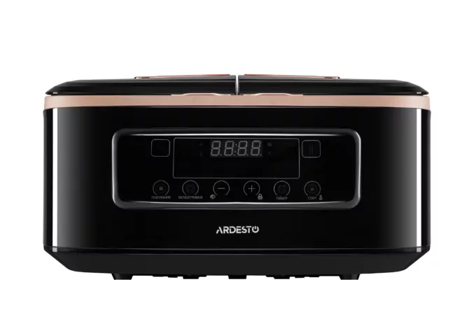 Ardesto multicooker, 900W, bowl-2х1.5l, electronic control, recipes book, 2 bowls, plastic, black