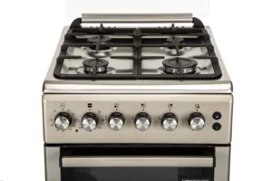 Плита ARDESTO комбі, 52л, 50×60см, конвекція, чавун, підсвічування, форсунки LPG (підключення газового балона), сріблястий