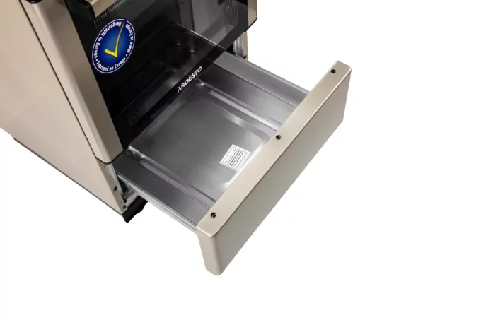 Плита ARDESTO комбі, 52л, 50×60см, конвекція, чавун, підсвічування, форсунки LPG (підключення газового балона), сріблястий