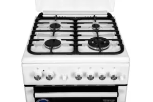 Плита ARDESTO комби, 64л, 60×60см, конвекция, чугун, подсветка, форсунки LPG (подключение газового баллона), съемные направляющие, белый