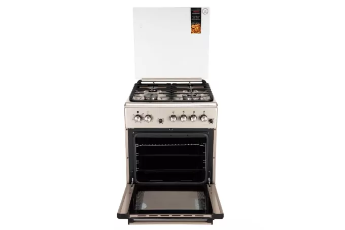 Плита ARDESTO комби, 64л, 60×60см, конвекция, чугун, подсветка, форсунки LPG (подключение газового баллона), съемные направляющие, серебристый