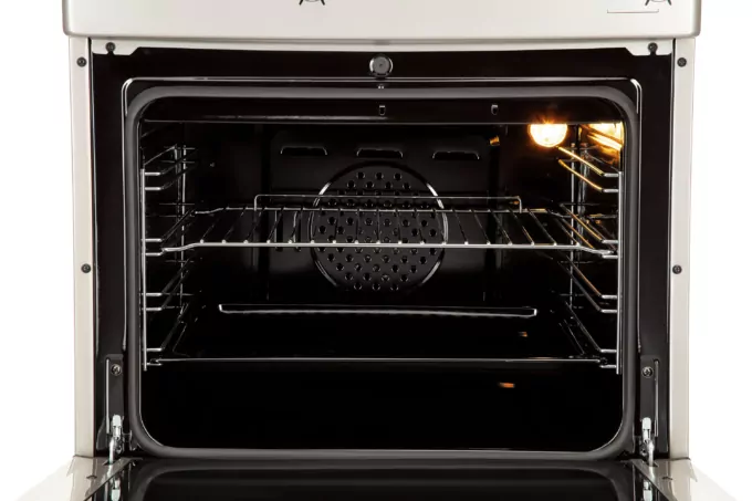 Плита ARDESTO комби, 64л, 60×60см, конвекция, чугун, подсветка, форсунки LPG (подключение газового баллона), съемные направляющие, серебристый